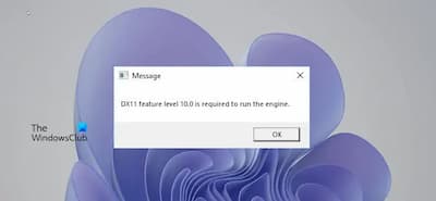 dx11 feature level 10.0 error