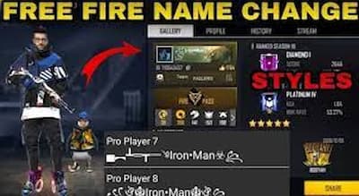 how to change nickname on free fire